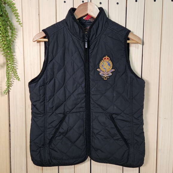 Ralph Lauren LRL Reversible Womens Vest. Vintage Size M Equestrian Horse Bit - Picture 2 of 14